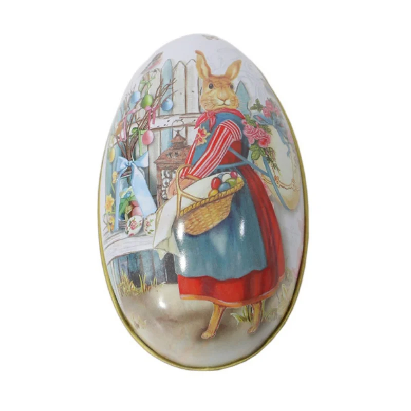 Украшение пасхальные яйца железная коробка мультфильм кролик шаблон Украшенные