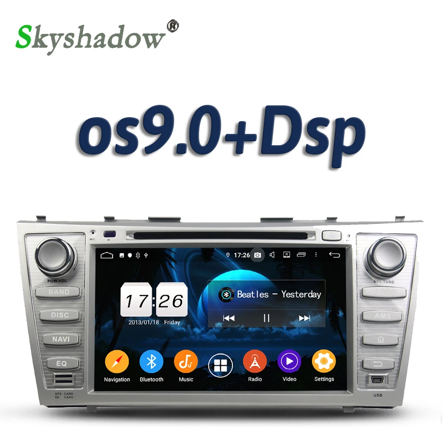 Flash Deal DSP TDA7851 Android 9.0 2GB RAM 16GB 4core Car DVD Player Wifi 4G Bluetooth RADIO tuner GPS Map For Toyota CAMRY 2007-2010 2011 0