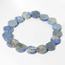 

Women's Natural 25mm Coin Dull Polish Blue Lapis Lazurite Gems Stone Round Beads 15'' Strands Jewelry Making DIY