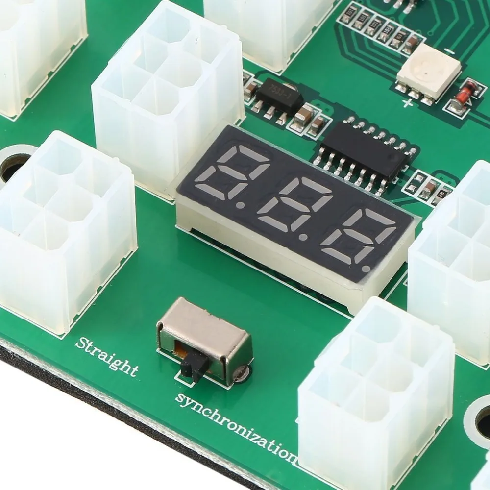 12V Выход 12 Порты и разъёмы 6Pin PCI-E коммутационная плата с светодиодный цифровой Дисплей 1200 W/750 W для GPU горные Питание