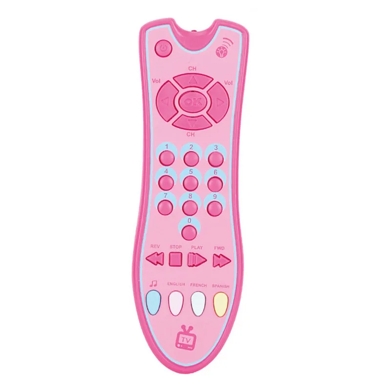 pink Warmom Детские музыкальные игрушки, музыкальный инструмент, имитирующий пульт дистанционного управления, погремушки для младенцев, игрушки для детей - Цвет: pink