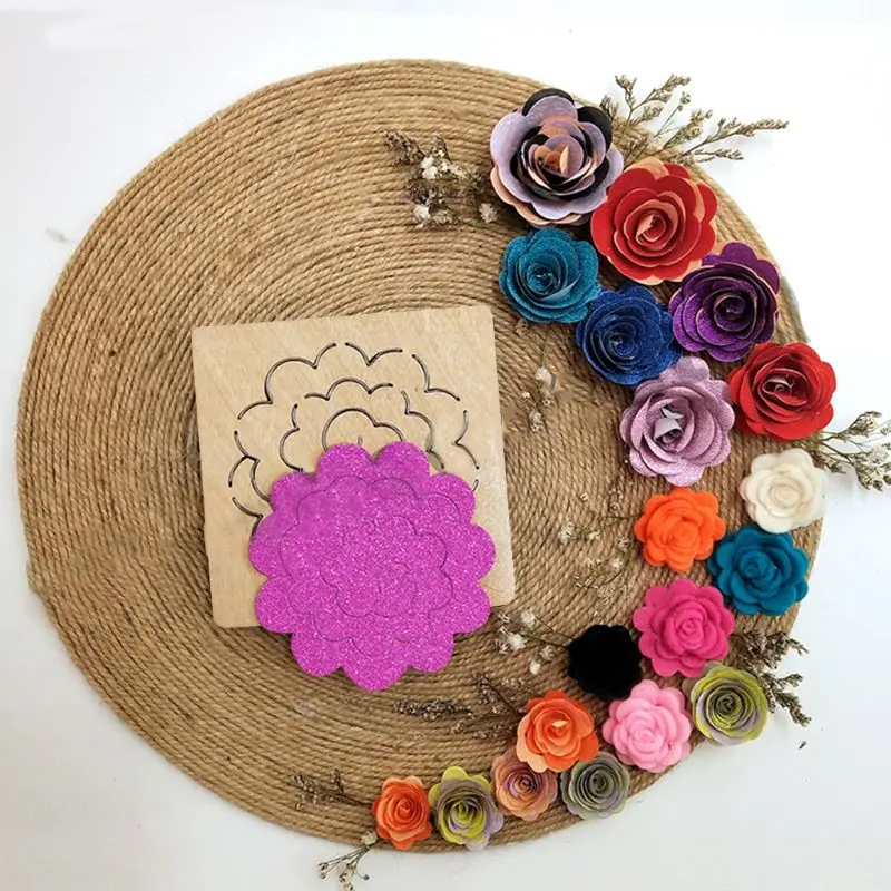 

Combination Flower Wooden Cutting Dies Stencil DIY Scrapbooking Album Stamp Paper Card Embossing Craft Decor Aceessory