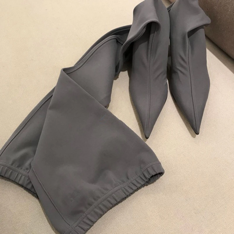 

Tide Thigh High Boots Women Sock Botas Mujer Over The Knee Botines Mujer 2019 High Heels Shoes Women Sexy Elastic Bota Feminina
