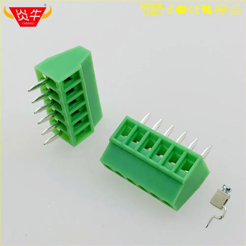 KF308 2,54 мм 2PIN PCB Универсальный винтовой клеммный блок DG308 KF128-2.54-2P MPT 0,5/2-2,54-1725656 PHOENIX CONTACT YANNIU