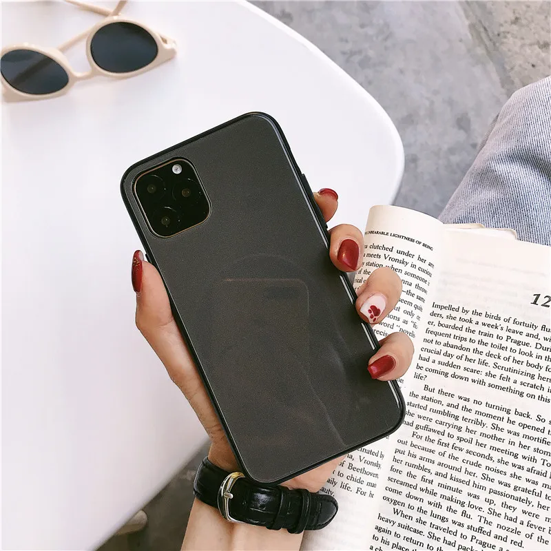 Чехол для Iphone X Xr Xs Max вторая Замена для Iphone 11 Pro Max жесткий чехол из закаленного стекла для Iphone 7 8 Plus XR задняя крышка - Цвет: With logo for apple