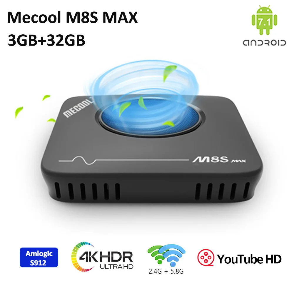 ТВ приставка Mecool M8S Amlogic S912 Android 3 ГБ DDR3 32 Гб 2,4G/5G WiFi Поддержка IEEE 802,11 a/b/g/n/ac Blutooth4.1 LAN 10/100 м|ТВ-приставки и медиаплееры|   | АлиЭкспресс