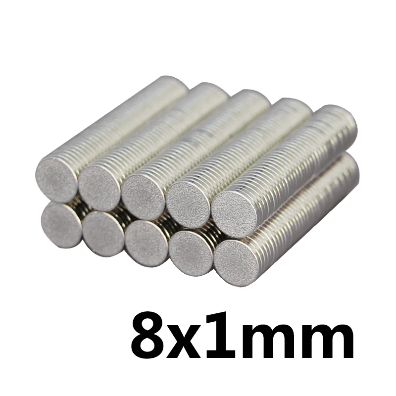 

150/300/600 PCS Neodymium 8*1mmMagnet Disc Permanent N35 NdFeB Small Round Super Powerful Strong Magnetic Magnets 8mm x 1mm
