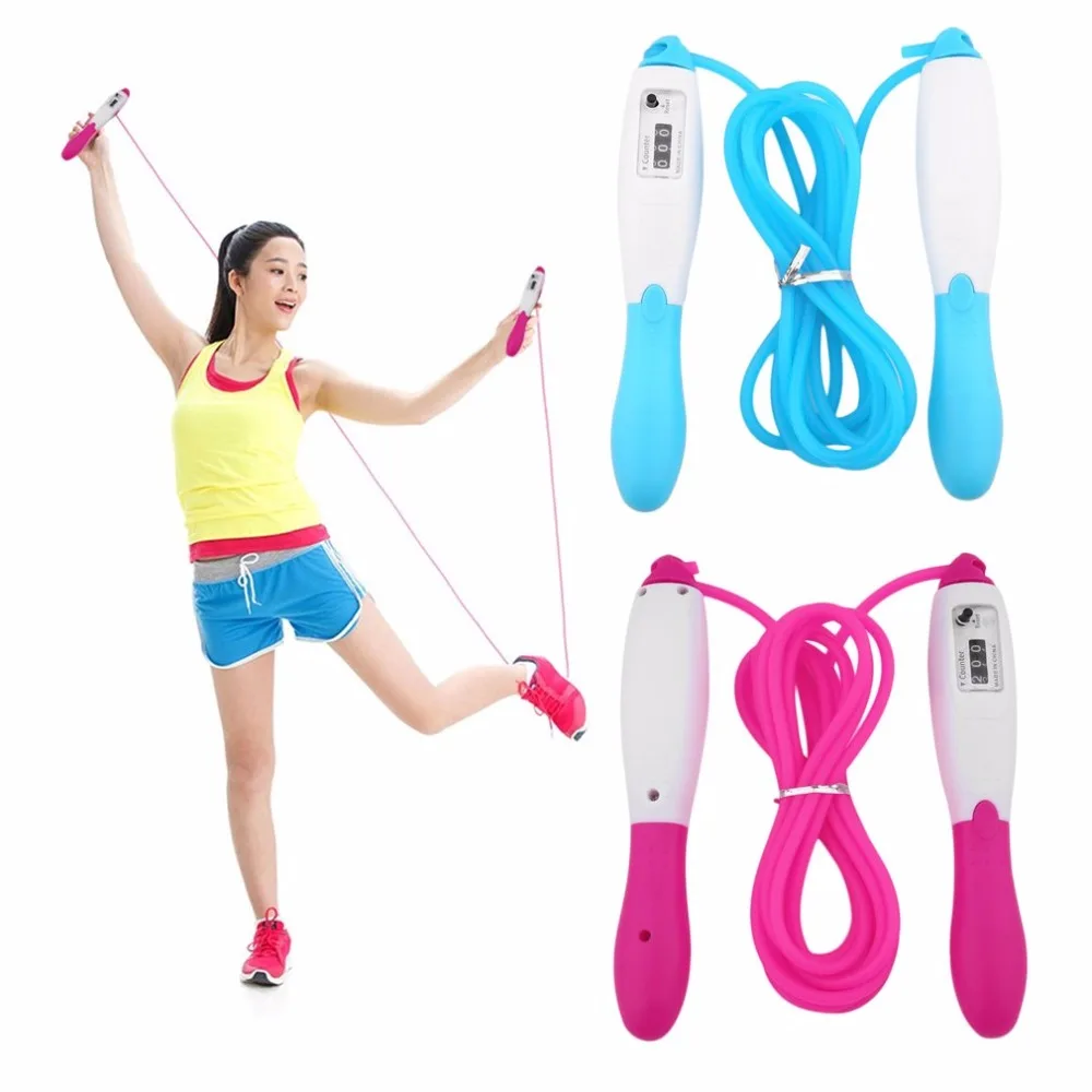 Adjustable Jump Ropes with Counter Sports Fitness Slim Speed Counting Skip Rope Sponge Handle Skipping Wire Fitnesss Equipment