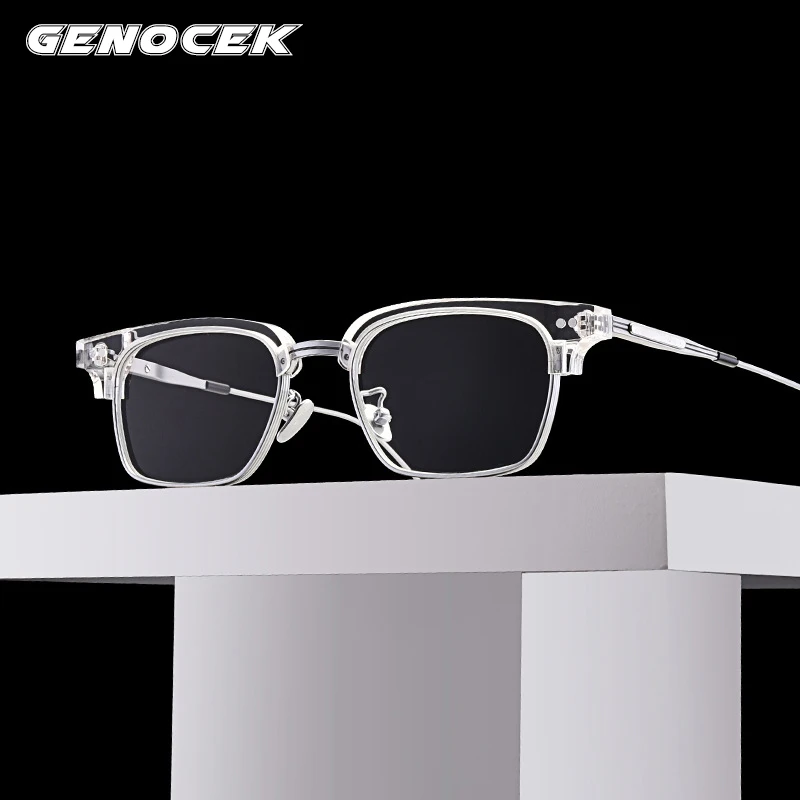 

Luxury Brand Acetate Glasses Frame Men Women Transparent Myopia Prescription Optical Titanium Eyeglasses Frame GENTLE Eyewear