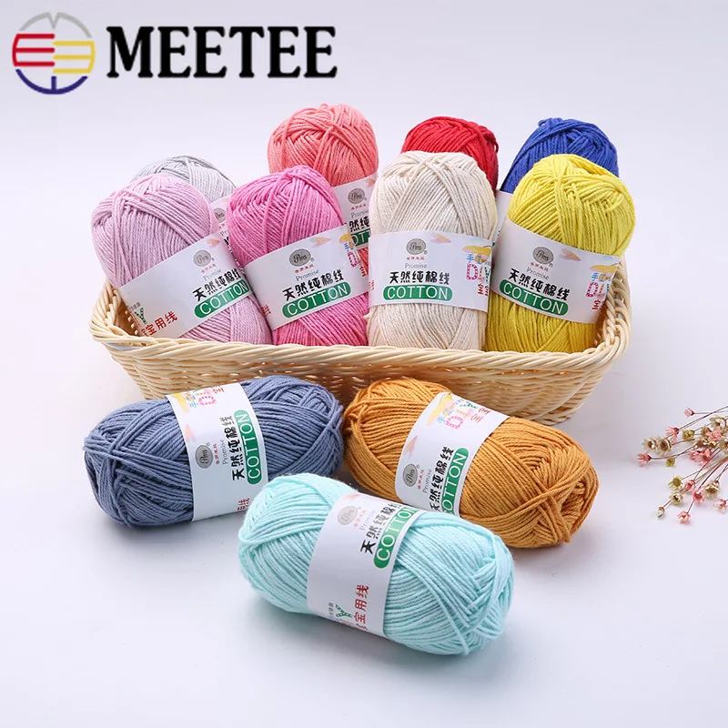 Meetee 500g(1roll=50g) Natural Cashmere Yarn Hand Knitting Line DIY Manual Hat Scarf Velvet Wool Thick Knit Yarn Craft Material