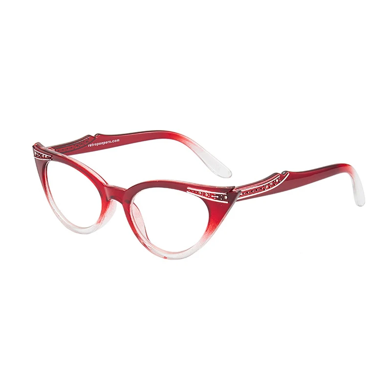 Elbru ультралегкие очки для чтения «кошачий глаз» для женщин и мужчин, алмазная оправа, очки для пресбиопии с+ 1,0+ 1,5+ 2.0to+ 4,0, подарки для родителей - Цвет оправы: Red
