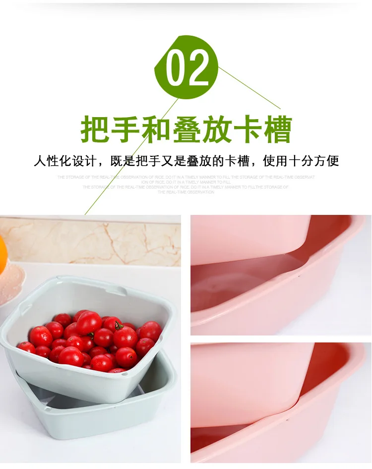 A Generation of Fat 6 Pieces Elegance And Vegetable Basket Filter Water Sieve Kitchen Bowl Strainer Hot Pot Washing Vegetable Ba