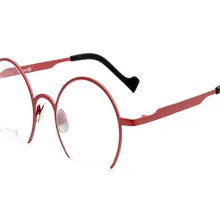 Ретро унисекс полуободок чистый b-титан асферические линзы оптические очки оправа Анти-усталость Пресбиопия очки для чтения для женщин и мужчин