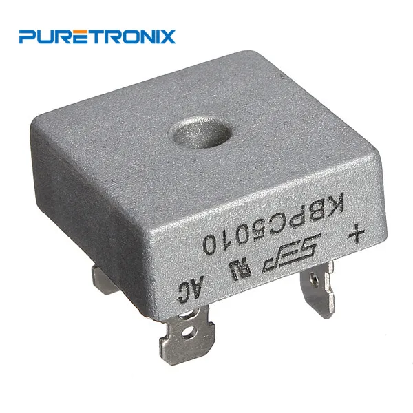 5 шт. KBPC5010 диодный выпрямительный мост один 1KV 50A 4 контактный чехол KBPC|Запчасти для