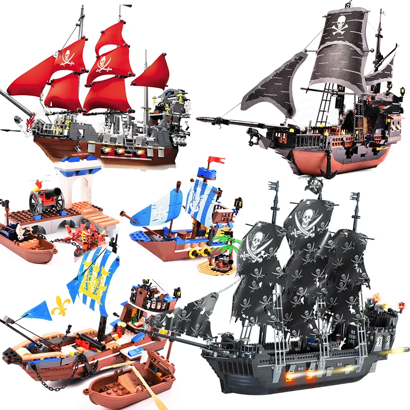 Compatible pirate ship sets Royal guard black pearl building blocks