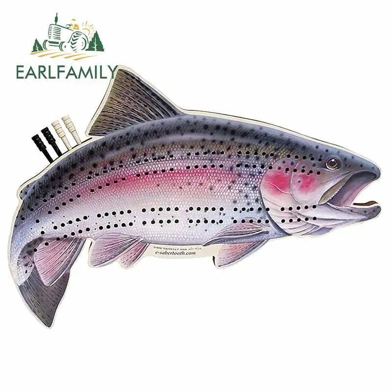 EARLFAMILY 13cm x 9.1cm For Salmon Car Stickers Motorcycle Fine Decal Waterproof Decals Sunscreen Scratch-Proof Decoration | Автомобили и