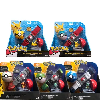 

2019 Genuine US Version Pokemon Master Elf Ball Belt Set Telescopic Toys for Children Gift