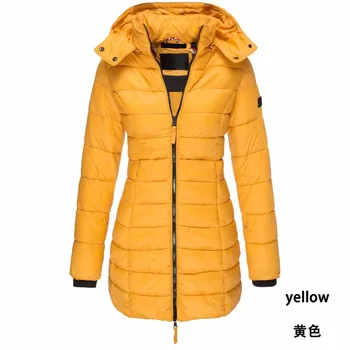

Zogaa 2019 Women Parka Winter Fashion Hooded Warm Coat Solid Slim Cotton Padded Jacket Long Parka Women Wadded Cotton Parka