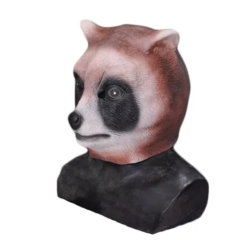 

Hot Selling Realistic Animal Head Carnival Party Latex Raccoon Mask for Halloween Cosplay
