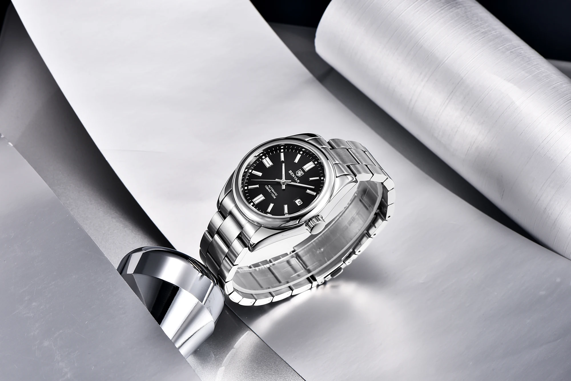 2021 New BENYAR 39MM Men's Watches Mechancial Watch Men Luxury Automatic watch for men Stainless steel Waterproof Clock Man