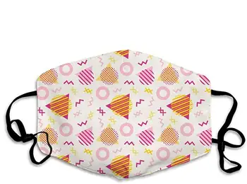 

Personalized Geometric Mouth Mask Anti Dust Face Mask Adjustable Earloop Geometric 10 OneSize