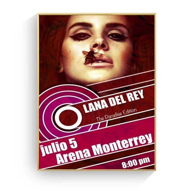 Фиолетовый Lana Del Rey поп-арт-стена художественная картина плакат для домашний декор, плакаты и принты без рамы декоративные картины - Цвет: Фиолетовый