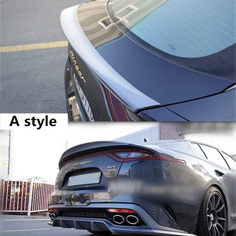 Use For Kia K8 Stinger Spoiler Real Glossy Carbon Fiber Rear Wing R Style  Sport Accessories Body Kit Stinger Rear Spoiler - Spoilers & Wings -  AliExpress