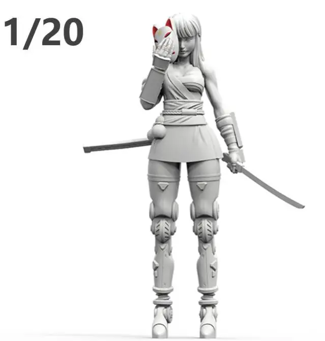 1/20 Scale Assembly Resin Figure Kit Female swordsman | Игрушки и хобби