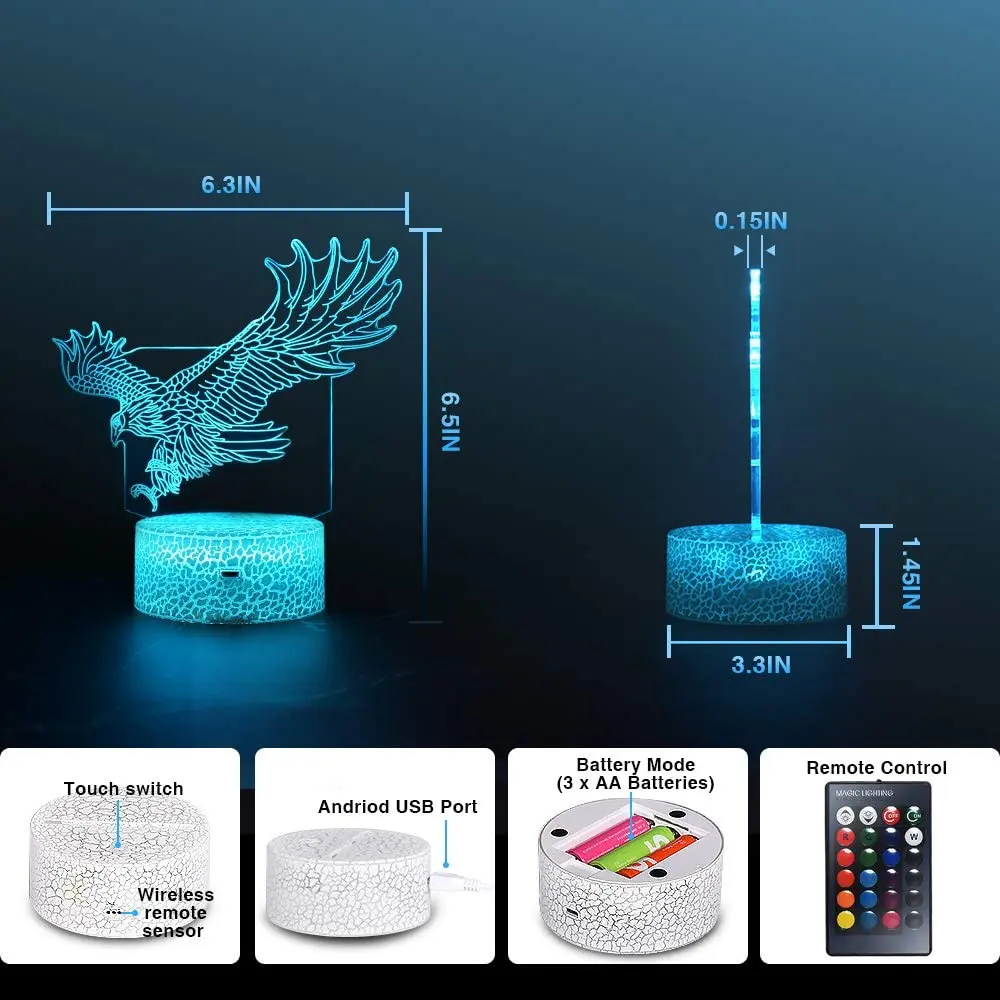 3D灯老鹰尺寸