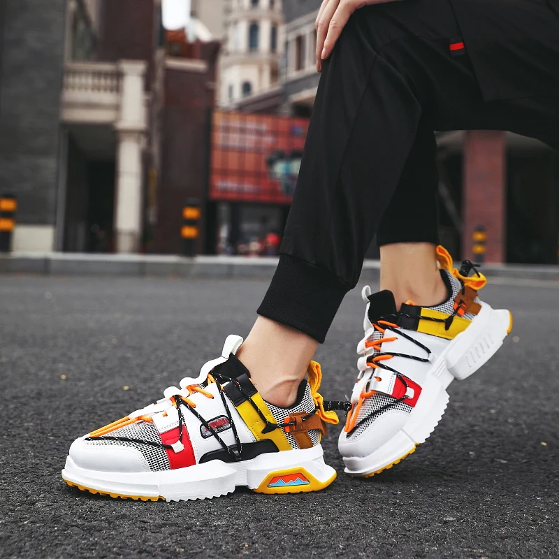 

High quality men's mesh color matching sneakers men's casual shoes comfortable breathable walking shoes Tenis Feminino Zapatos