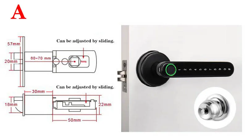 HAISUNY Tuya APP Bluetooth WiFi Indoor Smart Door Lock Biometric Fingerprint Lock Password Key Unlock Electronic Digital Lock