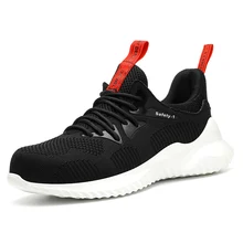 Строительная безопасная обувь; Мужская Уличная обувь размера плюс; Рабочая обувь со стальным носком; Мужская обувь со стальной пластиной; защитная обувь с прокалыванием