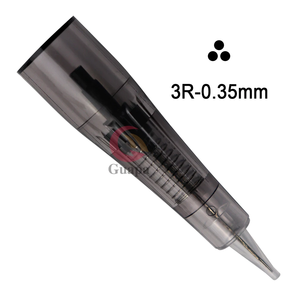 0.35mm 3R Профессиональный 10 шт. одноразовый Перманентный макияж иглы татуировки картридж для перманентного макияжа машина бровей татуировки губ - Габаритные размеры: 0.35mm 3R