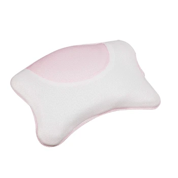 

Pink Luxurious Spa Bath Pillow for Tub, Bathtub Pillow for Neck, Head and Shoulder Support with Suction Cups