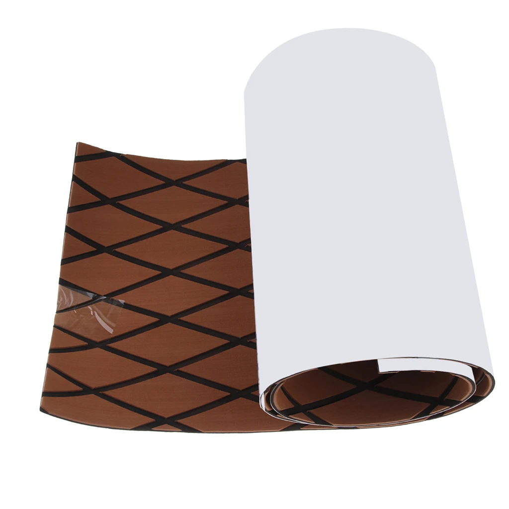 1 Pcs Cross Style EVA Foam Teak Sheet Boat Flooring Boat Decking Self-Adhesive Pad 190x35x0.6 cm