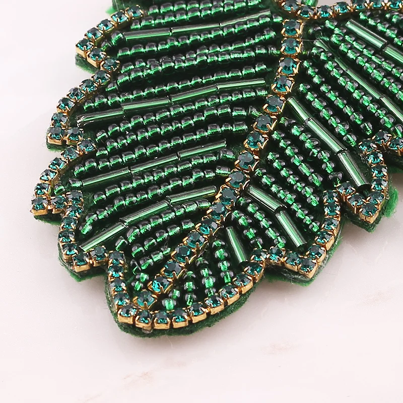 Brincos Dangle Statement Earrings Long Big Beads Leaf Drop Earrings For Women Wedding Jewelry Accessories Pendientes Gifts