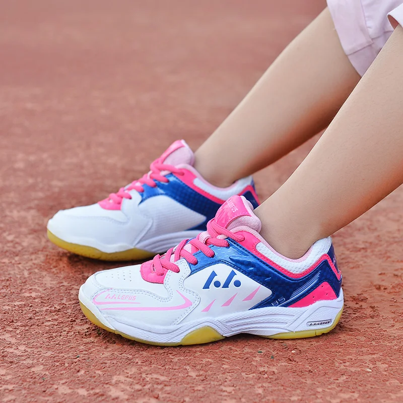 Обувь для бадминтона для мальчиков и девочек; Цвет зеленый, розовый; детская спортивная обувь; профессиональные детские спортивные