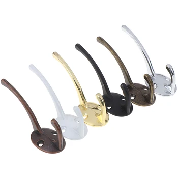 

10PCS Rustic Key Coat Bag Hat Hanger Rustic Robe Hooks Cloth Hook Hangers Vintage Iron Wall Hook For Home Bathroom With Screws
