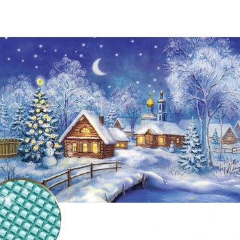 

Diamond embroidery with full filling "Christmas night", 22 x 32 cm