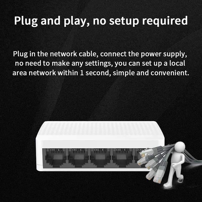 Сетевой коммутатор TD GLS105 10/100 м 5*10/100 порты RJ45 прерыватели с поддержкой порта ethernet