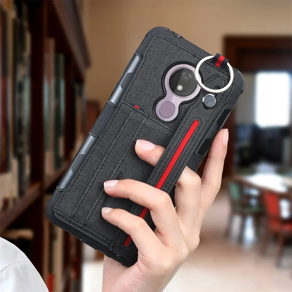 Для MOTO Motorola G7 G7 мощность MOTO E E5 плюс Многофункциональный Карманный ручной кольцо для мобильного телефона Корпус для мобильного телефона, кожаный чехол
