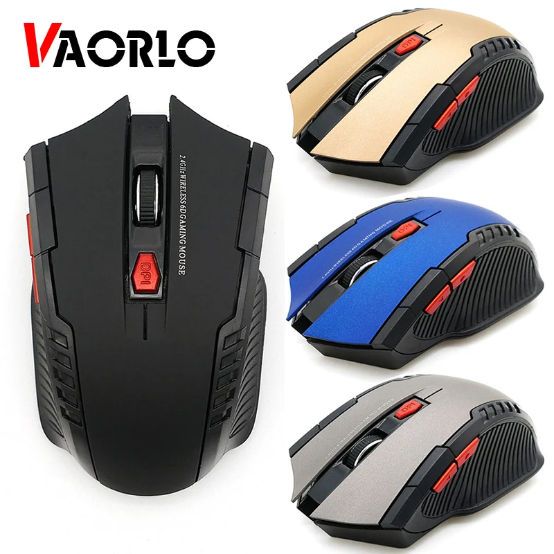 Vaorlo 2.4Ghz Wireless Optical Gamer Mouse 2000Dpi Mouse Senza Fili Per Computer Da Gioco Pc Del Computer Portatile Mouse Senza Fili [Trasporto Regalo