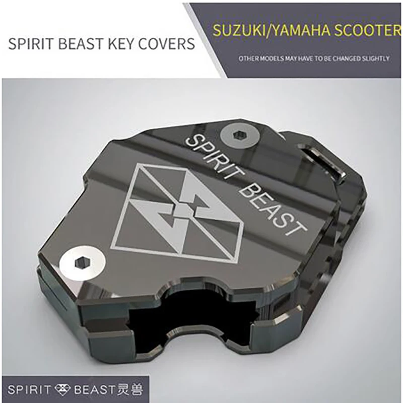 Чехол для ключей мотоцикла SPIRIT BEAST, алюминиевый чехол для скутера SUZUKI Yamaha CYGNUS-Z CYGNUS-X BWS Honda X-150 Kymco - Цвет: Black