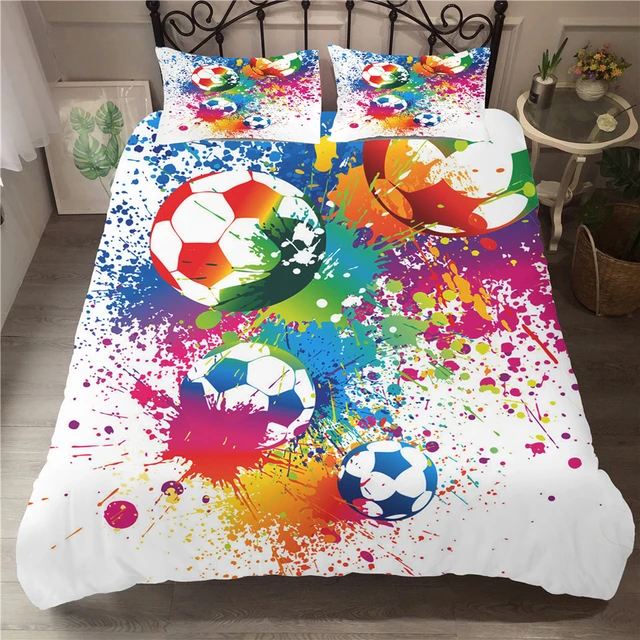 edredon funda nórdica de fútbol ropa de cama de fútbol juegos de cama de fútbol