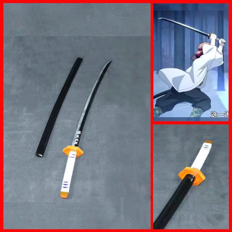 Anime Demon Slayer Kimetsu No Yaiba Sabito Prop Cosplay Replica PVC Sword with Sheath Props for Halloween Fancy Party | Тематическая