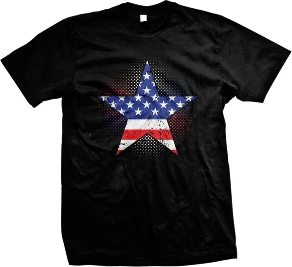 2021 американский флаг звезды-красная белая и синяя мужская футболка USA Pride |