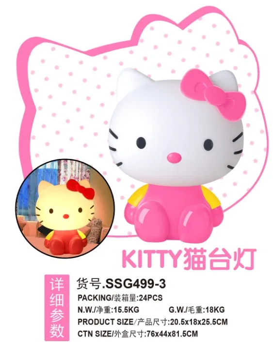 Helloo Kitty ночник скейтборд кошка панда мультфильм животное светодиодный ночник KT кошка Спальня Декор огни детские ночные светильники