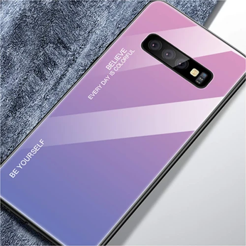 Цвет чехол для samsung Galaxy S10 S10e A9 A7 A8 A6 плюс A7 A5 J8 J4 J6 плюс S9 S8 Plus Note 8 9 S закаленное Стекло крышка - Цвет: 02