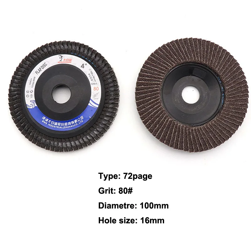 100mm Flap Wheels Grinding Sanding Discs 60//80//120//240//320 Grit Angle Grinder US