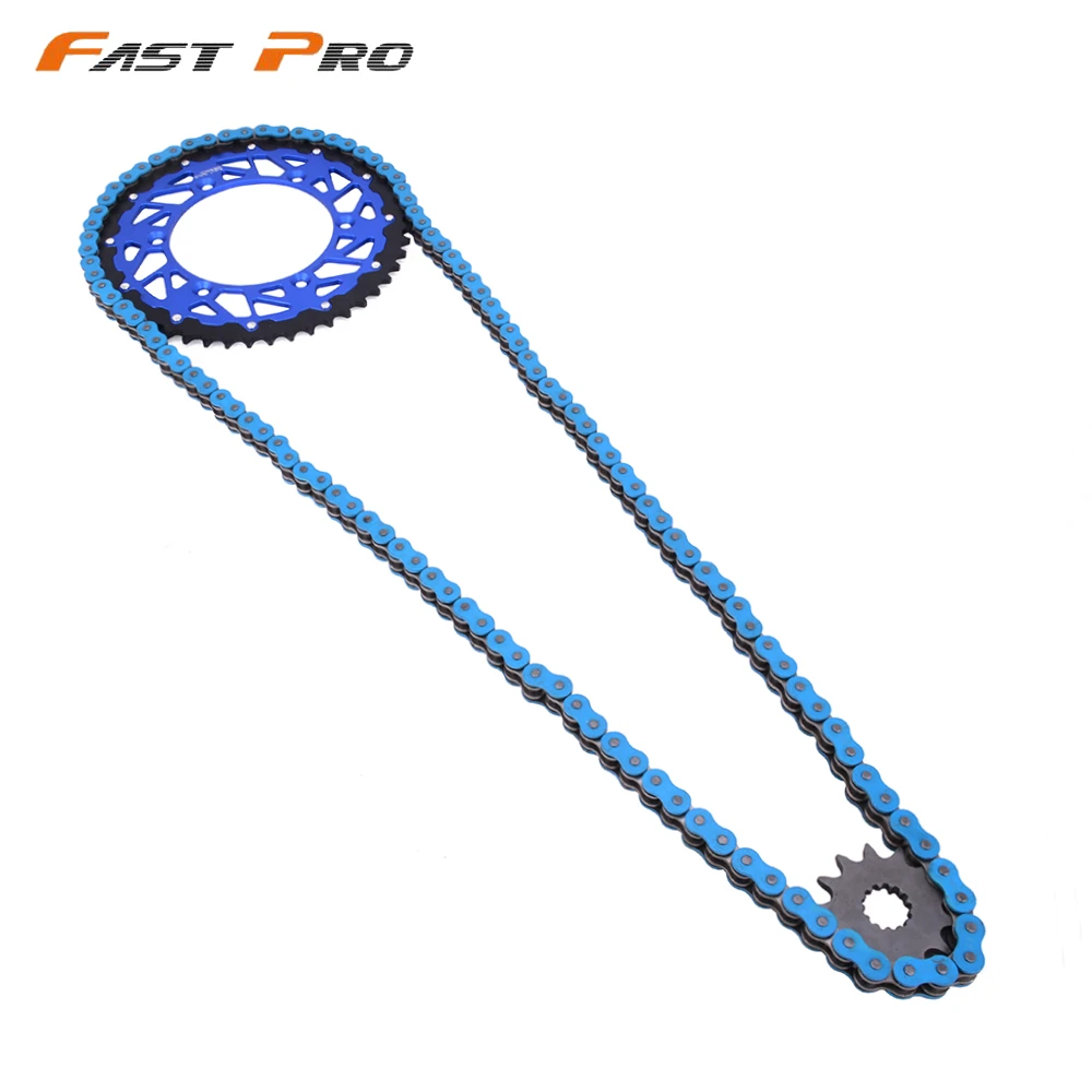 Motorcycle 120L Chain Front Rear Sprockets Set For YAMAHA YZ125 YZ250